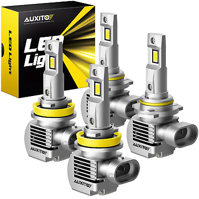 #ad 4X AUXITO 9005 HB3 H8 H9 H11 6000K LED Headlight Kit Bulb High Low Beam EOA $83.99