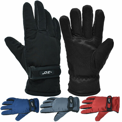 #ad Men Winter Thermal Warm Waterproof Ski Snowboarding Driving Work Gloves Mitten $8.49
