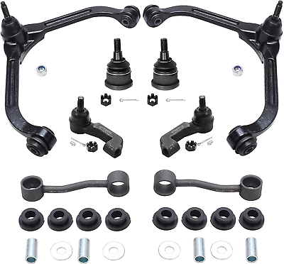#ad Detroit Axle Front Upper Control Arm Lower Ball Joints Sway Bars Outer Tie Rod $152.43