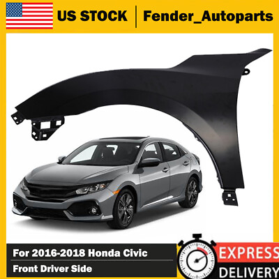 #ad Fender For 2016 2018 Honda Civic Sedan Coupe Front Driver Side Steel $90.15