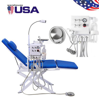 #ad Portable Dental Folding ChairTurbine UnitWeak Suction Dental Turbine Unit 4H $579.59