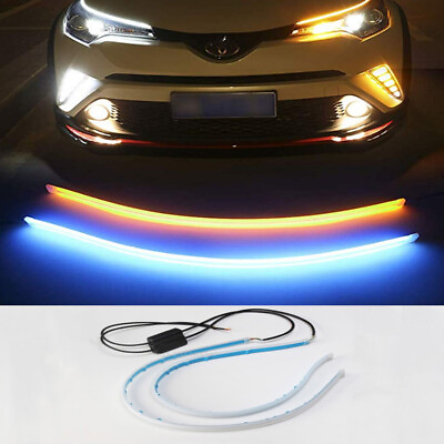 #ad Car LED Soft Tube Strip Daytime Running Lights Turn Signal Lamp 45cm Universal C $20.73