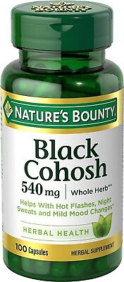 #ad Nature#x27;s Bounty Black Cohosh Herbal Supplement Capsules Whole Herb 540 mg 100 Ct $18.76
