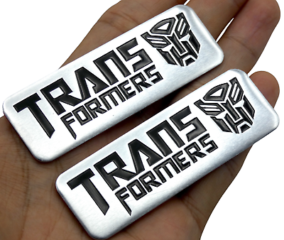 #ad 2x Metal Transformers Emblem Sticker Decal Optimus Prime Tailgate Badge 3quot; x 1quot; $7.94