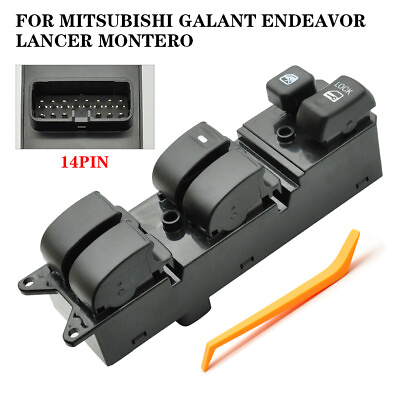#ad Master Power Window Switch Left Fits Mitsubishi Lancer Montero Galant Endeavor $18.35