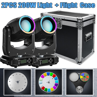 #ad 5R 200W LED Beam Moving Head Light RGBW Gobo DJ Stage Spot Lighting DMX amp; Case $241.79