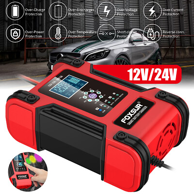 #ad #ad Car Battery Charger 12V 6A Maintainer Trickle Charger Motorcycle AGM LiFePO4 $21.99