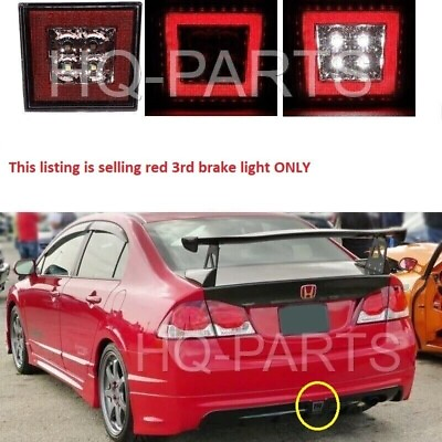 #ad For Rear Lip Red LED rear Tail 3RD Third Brake Lights Stop Safety Lamp Universal $39.88