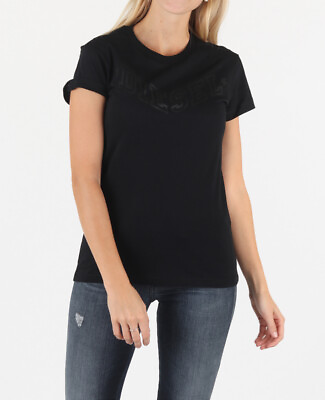 #ad $58 Diesel Women’s T Sully Ai New Print T Shirt Short Sleeves is Black Size XXS $19.99