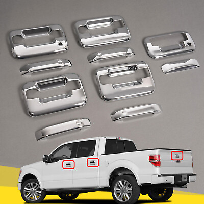 #ad For Ford F 150 F150 4 Door 2004 2014 Chrome Door Handle Tailgate Handle Covers $22.99