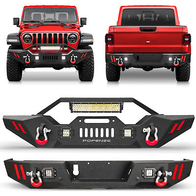 #ad Steel Rear or Front Bumper For 2019 2020 2021 2023 Jeep Wrangler Gladiator JT $269.98