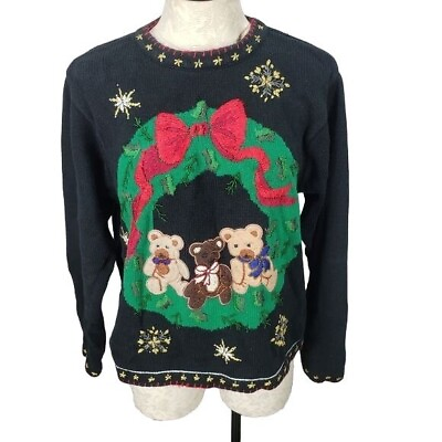 #ad BP Design Unisex Bear ific Ugly Christmas Sweater $45.00