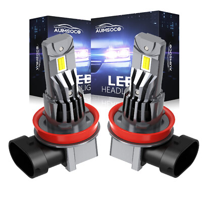 #ad H11 H8 H9 LED Headlight Kit High Low Beam Bulb Super Bright White 360000LM 6500K $49.99