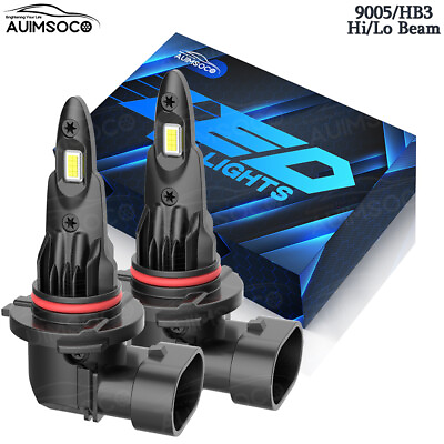 #ad 9005 HB3 LED Headlight Combo High or Low Beam Bulbs Kit Super White Bright Lamps $49.99