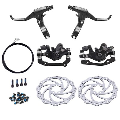 #ad Mountain Bike Bicycle Mechanical Disc Brake Front amp; Rear Set With 160mm Rotors $78.70