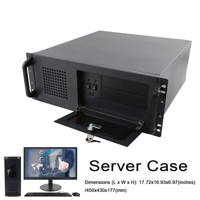 #ad 4U Server Chassis Rackmount Computer Case 7X3.5quot; HDD Bays 2X5.25quot; Drive Ways $114.02