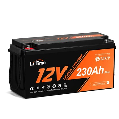 #ad Litime 12V 230Ah Plus Lithium Battery Deep Cycle LiFePO4 W Low Temp Protection $495.99