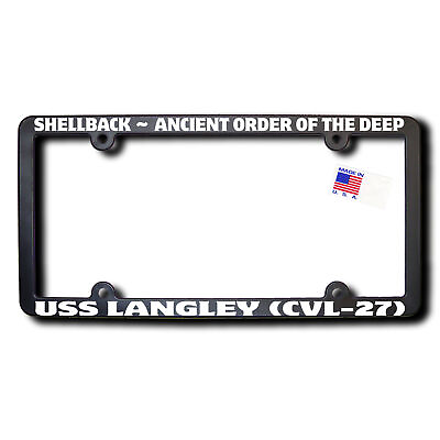 #ad Shellback USS LANGLEY CVL 27 License Frame $17.99