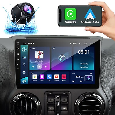 #ad Car Radio For Jeep Wrangler 2007 2018 Double Din Car Stereo Apple Carplay GPS FM $141.60