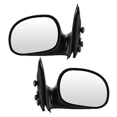 #ad Black For 1997 2004 Ford F150 Pair Side Pair Power Manual Fold Mirrors Wholesale $59.75
