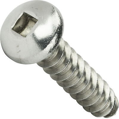 #ad #14 Square Drive Pan Head Sheet Metal Screw Self Tap Stainless Steel All Lengths $198.59