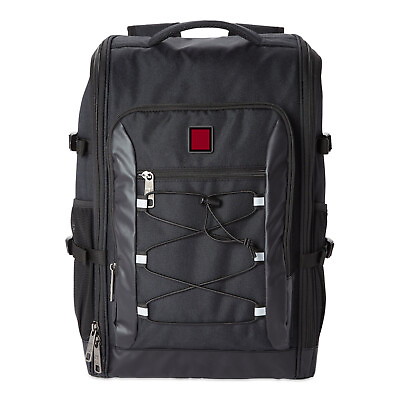 #ad Swiss Tech Adult Unisex Zip Around Black Backpack Brand New 12”W x 16”H x 1.5”D $21.99