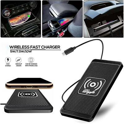 #ad Universal Fast Charging Pad Wireless Car Phone Charger Mat For iPhone Samsung GBP 11.59