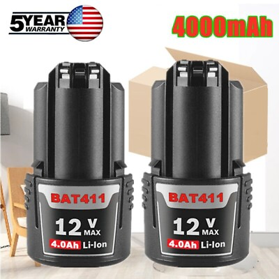 #ad 2X 4.0Ah LI LON 12V Battery For Bosch BAT411 BAT420 BAT412A BAT411A 2607336014 $29.91