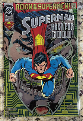 #ad Superman #82 1993 DC Chromium Cover Reign of the Supermen Back For Good VF NM $4.99