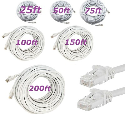 #ad Cat 6 CAT6 Patch Cord Cable 500mhz Ethernet Internet Network LAN RJ45 UTP WHITE $5.79