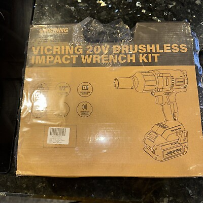 #ad VICRING 20V Cordless 1 2quot; Impact Wrench Gun Brushless High Torque W Battery $89.99