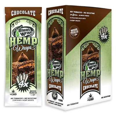 #ad The Original B Wrap Rolling Paper Chocolate Flavor 60 Wraps Tips FULL DISPLAY $16.99