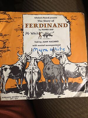 #ad The Story Of Ferdinand By Munro Leaf Scholastic Records 33 Rpm Record c1967 $12.47