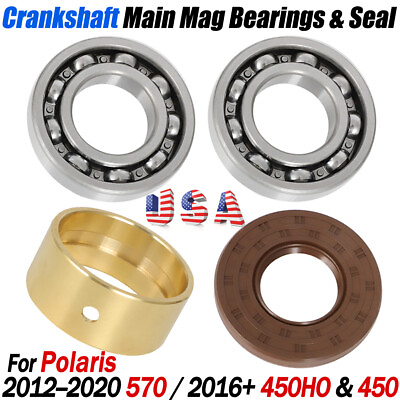#ad For Polaris 570 Crankshaft Main Mag Bearings Seal 2012 2020 Sportsman RZR Ranger $44.99