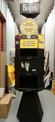 #ad Beatles ultra rare Sgt. Pepper Rotating 30th Anniversary CD store promo display $899.00