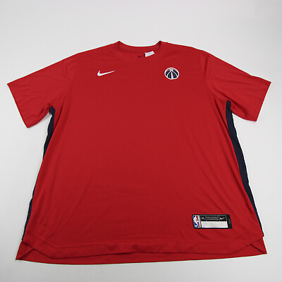 #ad Washington Wizards Nike NBA Authentics Short Sleeve Shirt Men#x27;s Red Navy Used $39.99