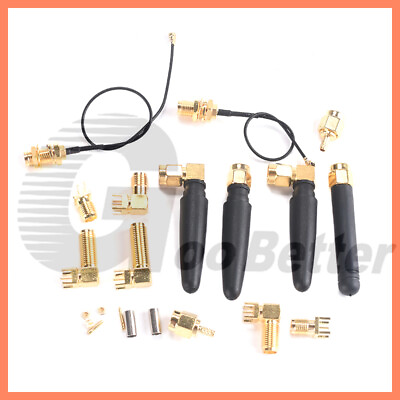 #ad SMA Male Female BNC Coupler RF Cable Extender Antenna Lead Adapter Connector $2.95