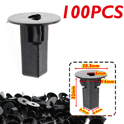 #ad 100 pcs Hole Car Plastic Rivet Door Trim Retainer Clips 9mm For Honda Mitsubishi $6.99