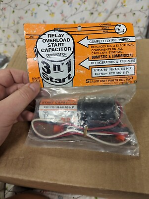 #ad RCO810 Refrigerator Relay Capacitor Overload 3 in 1 up to 1 5HP Universal 115V $10.00