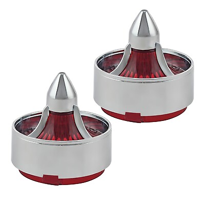 #ad 2X Turn Signal Turbine Replacement Red Lens Snap On repl. OEM#68973 00 Harley $34.99