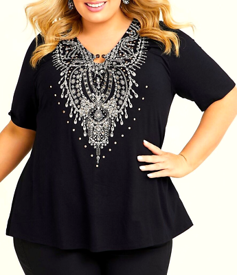 #ad TS TAKING SHAPE plus size S 16 Goddess Sparkle Natural Top stretch NWT rrp$120 AU $71.95