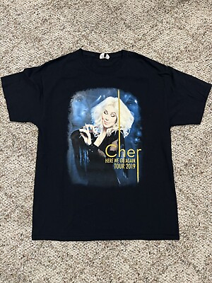 #ad Cher Here We Go Again Tour 2019 Concert T shirt Unisex Size L or XL $20.00