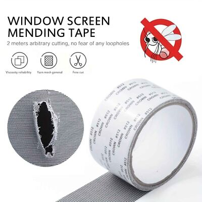 #ad New Window Screen Repair Tape Self adhesive Net Patch Anti Insect Mosquito Mesh $6.99