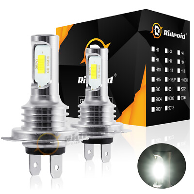 #ad H7 LED Headlight Bulbs Conversion Kit Hi Lo Beam 80W 8000LM 6000K Super Bright $11.76