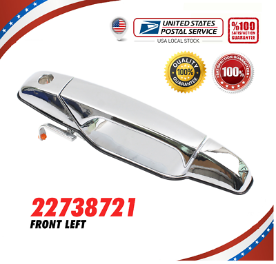 #ad Front Driver Side Chrome Outer Door Handle for 07 14 Chevy GMC Sierra Cadillac $15.19