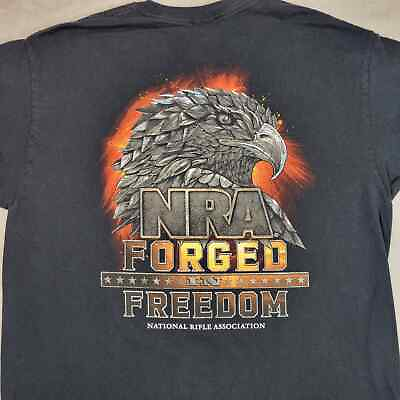 #ad #ad NRA Shirt Men Large Black 2nd Amendment National Rifle Association Firearm Adult $9.99