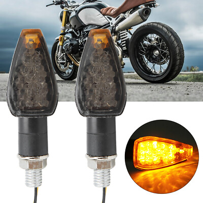 #ad 2PCS Motorcycle 14LEDs Turn Signal Light Steering Lamp Indicator Accessory For⁺ $11.65