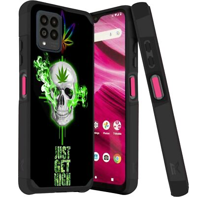 #ad Weed Skull Rugged Impact Guard Case for T Mobile Revvl 6 Pro 5G $14.95