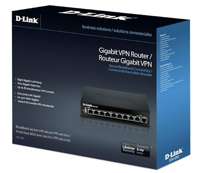 #ad D Link DSR 250 8 port Gigabit VPN Router With Dynamic Web Content Filtering $177.77