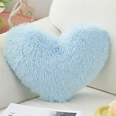 #ad Mothers Day Plush Fluffy Heart Pillow Fuzzy Throw Pillows for GiftsSolid Colo... $31.21
